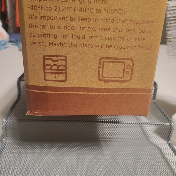 Festive Santa Heavy Duty Glass Jar with Gray Lid 64 Oz. NIB - Picture 6 of 13